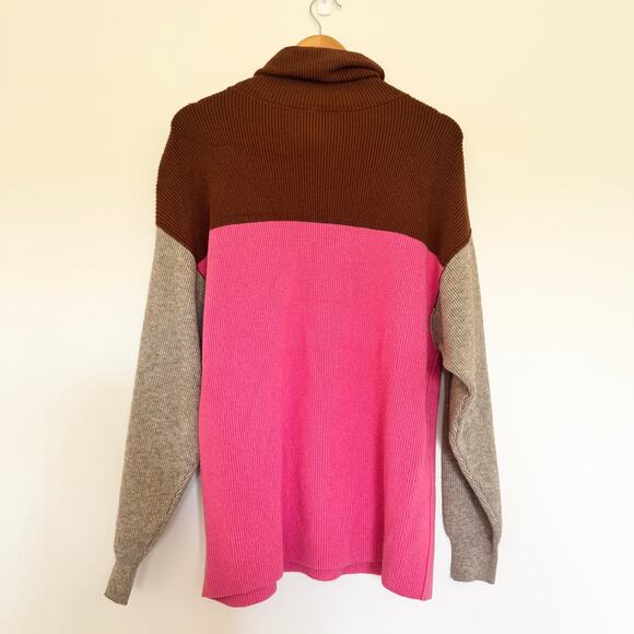 Free People Softly Structured Colorblock Sweater in Candy Pop - Picture 10 of 12